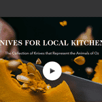 Culinary knives promoted using Shopify image zoom