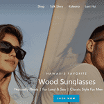 360 viewer used to promote bamboo wood sunglasses