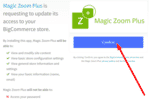 Click confirm to install Magic Zoom Plus BigCommerce app