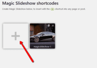 Click + button to create your slideshow